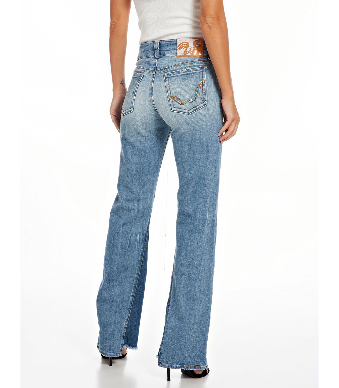 フレアー We areストレッチデニム 詳細画像 ライトブルー 2